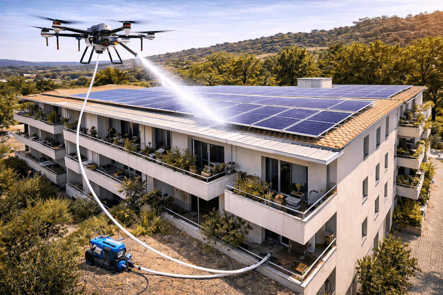 Nettoyage de panneaux solaires