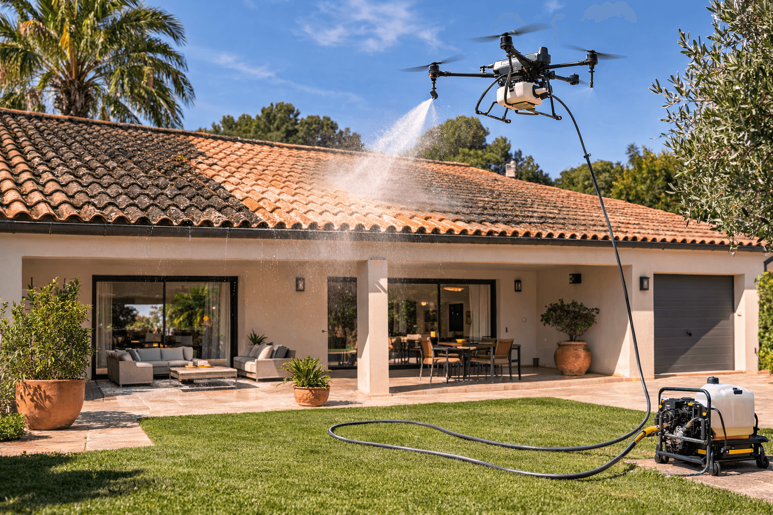 Nettoyage de toiture de maison